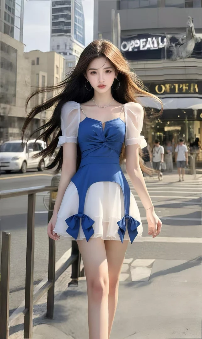 2025夏季新款设计感不规则领型吊带短袖连衣裙女小众时尚高级感