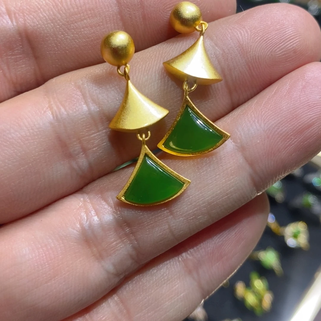 和田玉（碧玉）颈饰银S925镶嵌