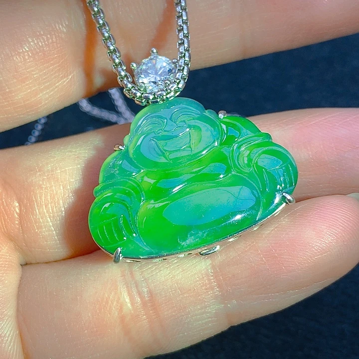 翡翠银S925镶嵌颈饰