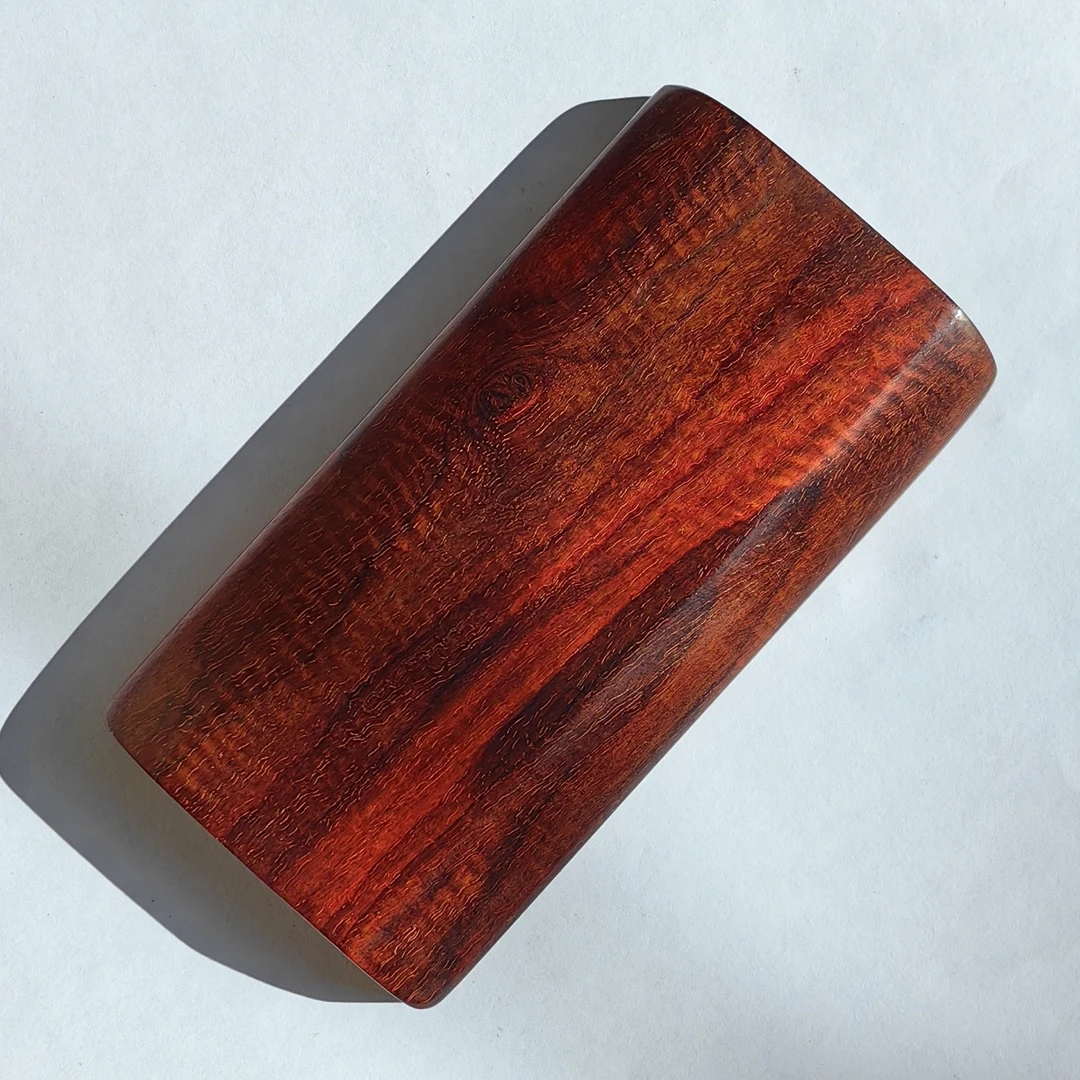 紫.檀镇尺把件千层水波纹手工创意