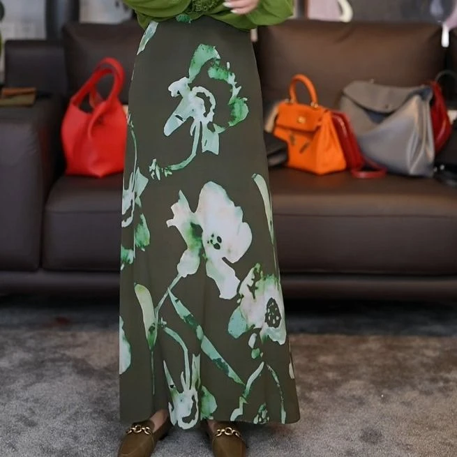 时尚百搭休闲印花半身裙/Q1379