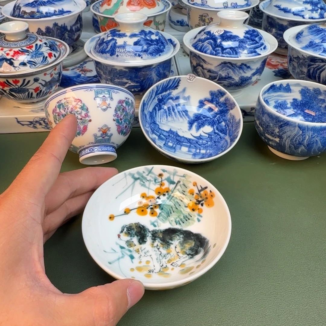 陶纯手工纯手绘茶具360