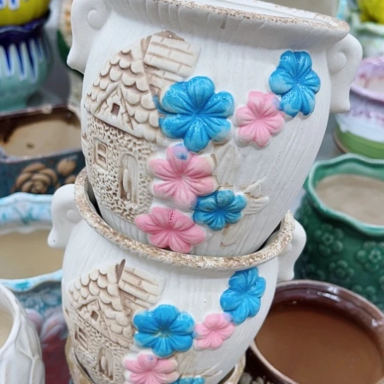 多肉绿植陶瓷花盆9.9包邮，有空