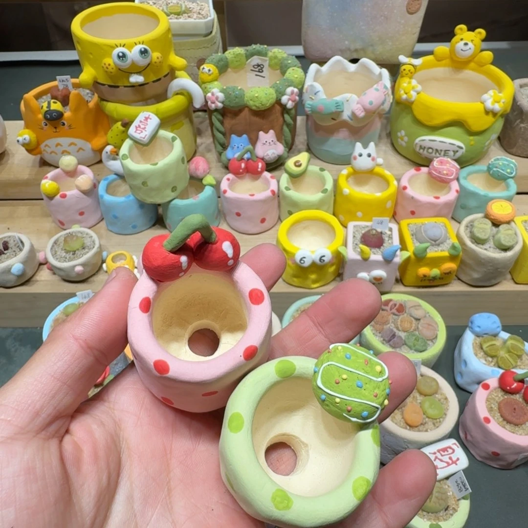 红陶?蘑菇768花盆