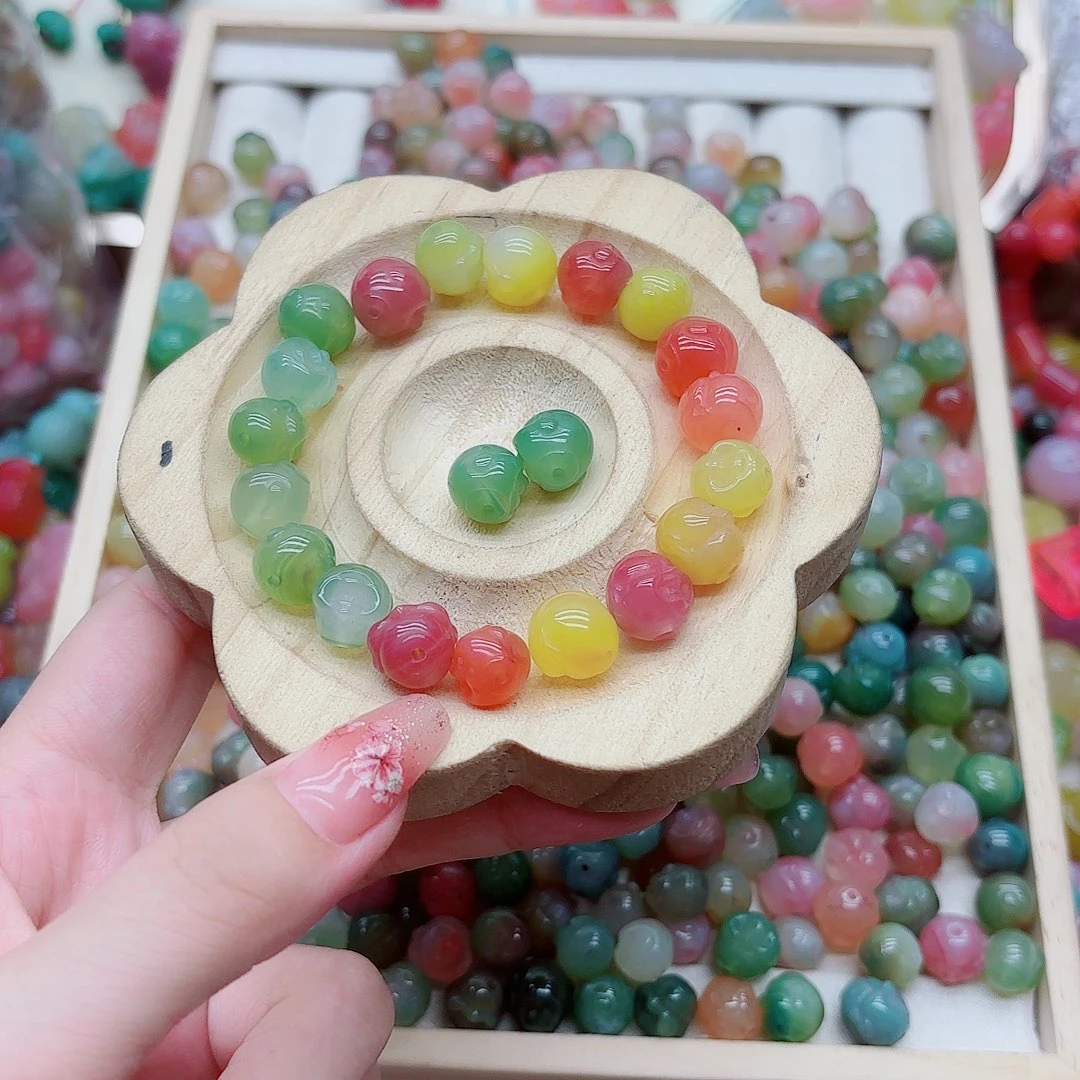 玛瑙/玉髓手链未镶嵌婉*盐源5