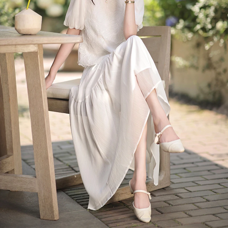 【雪娇定制】2025夏季薄款轻国风气质高腰半裙 85320126B