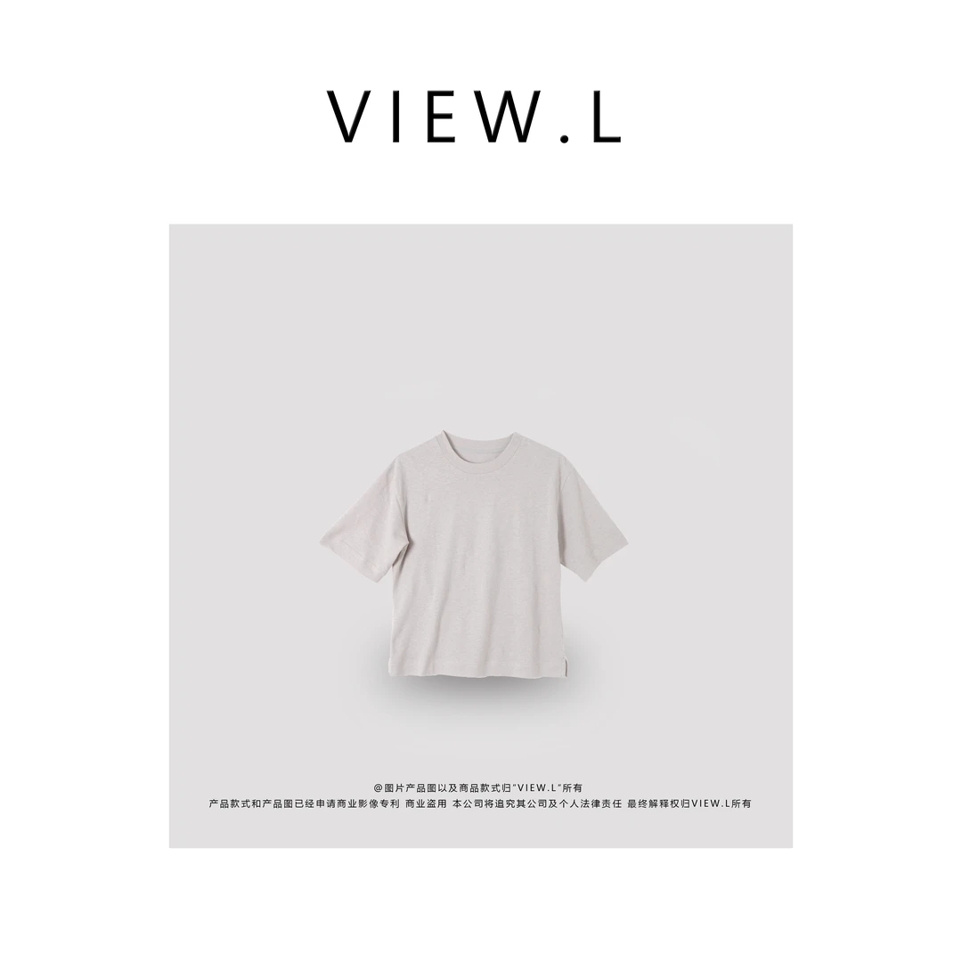 view.l25 高级小领口T恤 W1316