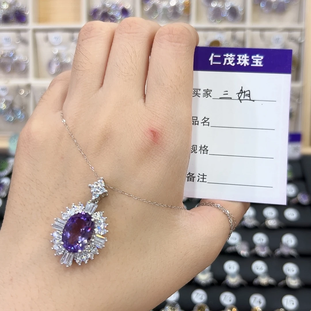 ༺***༻银S925镶嵌水晶颈饰