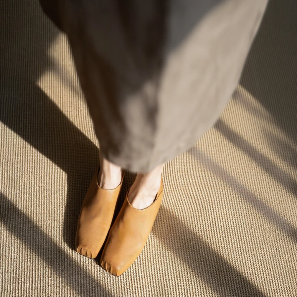 一脚蹬芭蕾舞平底休闲鞋女款2025爆款洋气水洗马皮巨软老钱风必备