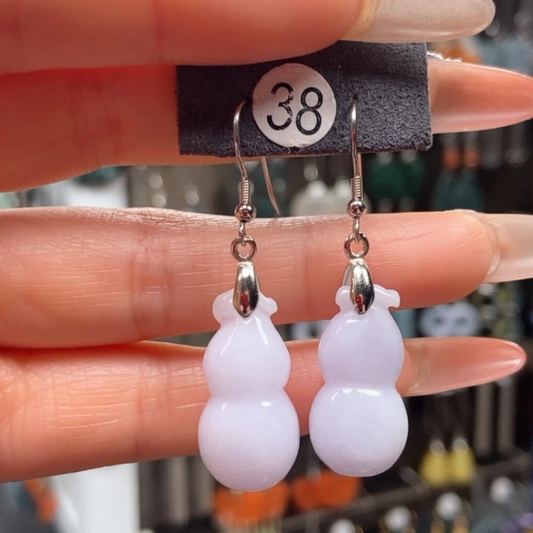 【闪购商品】翡翠耳饰银S925镶嵌耳饰