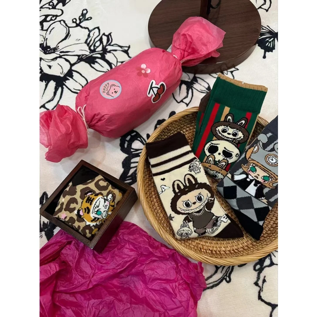 【朵拉直播用200-399】中筒袜卡通动漫常规款通用男女通用