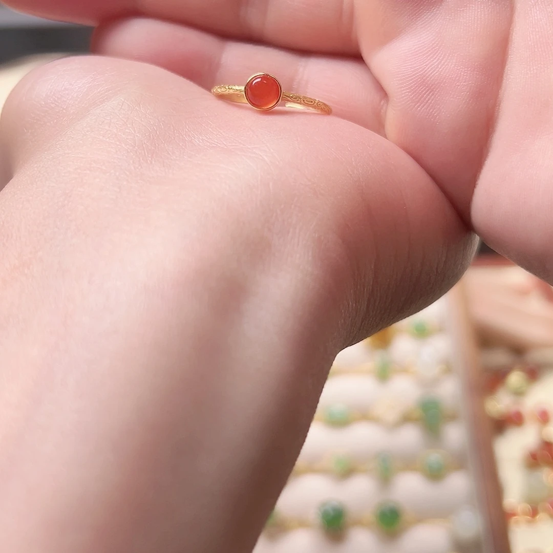 和田玉银S925镶嵌耳饰