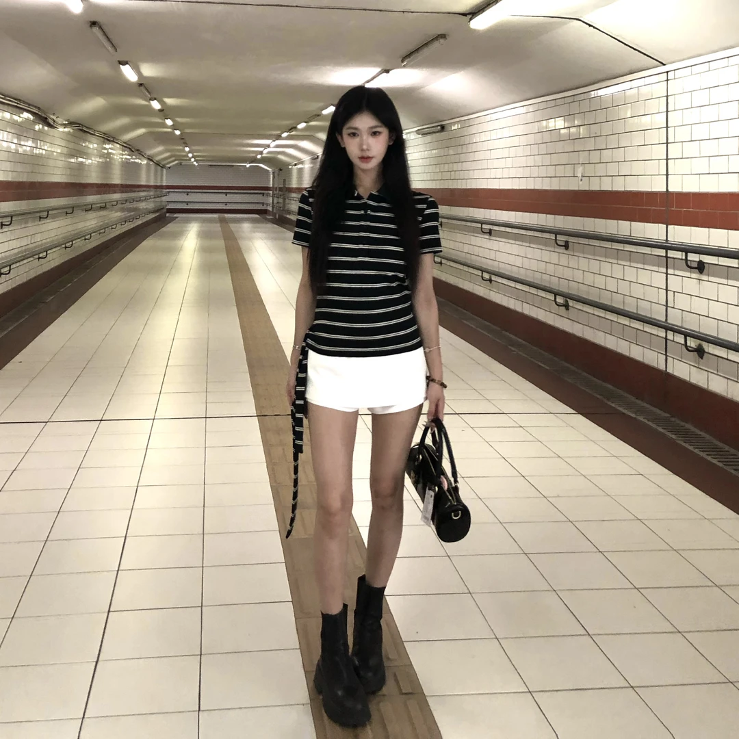 LELEPENG 白色半身裙女高腰显瘦夏季新款时尚百搭设计感A字638