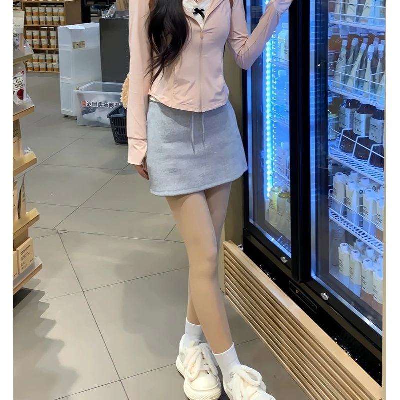 断码捡漏~长腿法则 / 韩妹款短款卫裙11102胖mm大码200斤 F