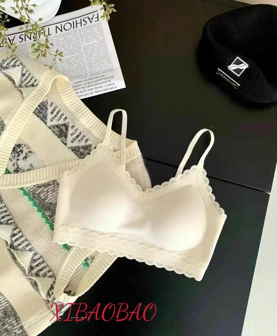 【春暖花开】网红蕾丝舒适时尚防走光无痕无钢圈暖肤美背12503