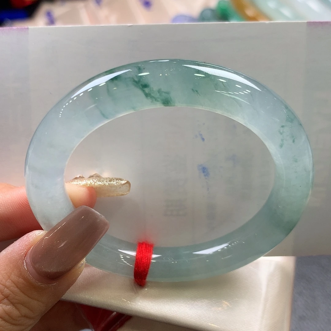 翡翠未镶嵌手镯51圆条