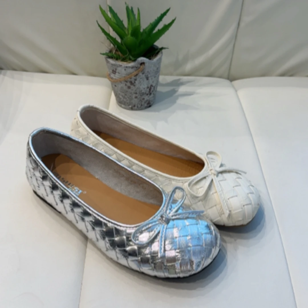 「雯姐家」2025夏季新款一脚蹬豆豆鞋配裙子芭蕾鞋