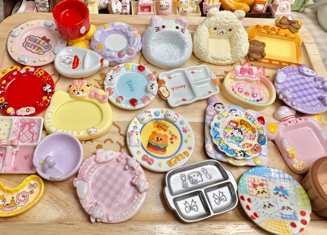 （高品质盘子直播拆拆）微缩食玩DIY便利店玩具过家家树脂配件