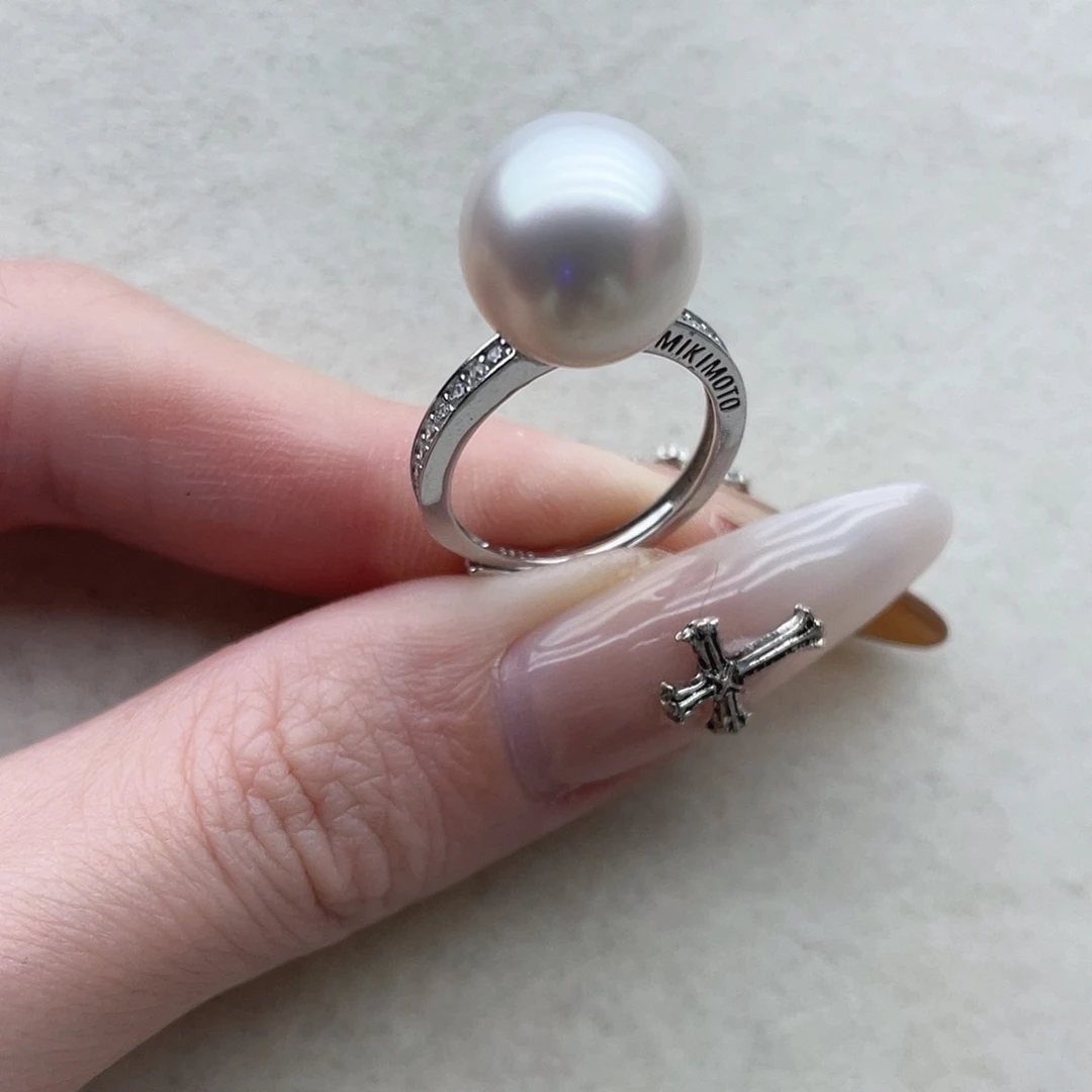 银S925镶嵌戒指124海水珍珠
