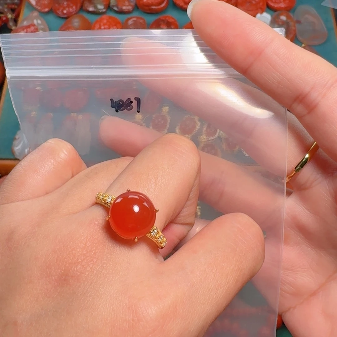 南红玛瑙南红银S925镶嵌