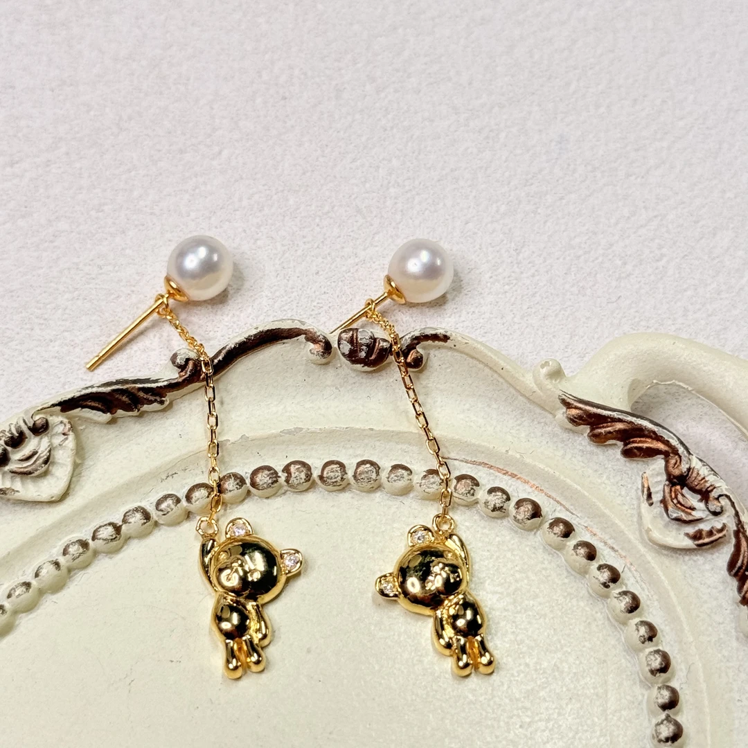 【六六中古】孤品天然海水珍珠s925耳钉ap8551珠子5.9