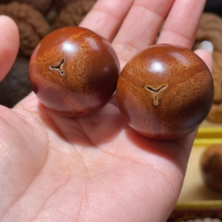 桃核把件橄榄核光珠手球