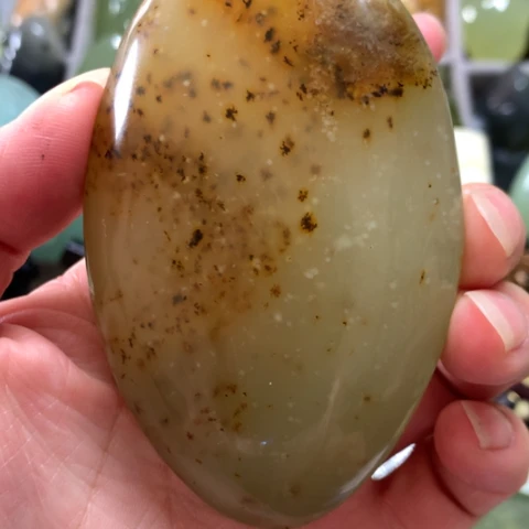 蛇纹石玉未镶嵌手把件