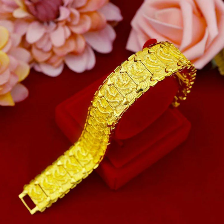 合金手链 合金材质【龙纹手链】时尚百搭复古古法霸气素款经典精美