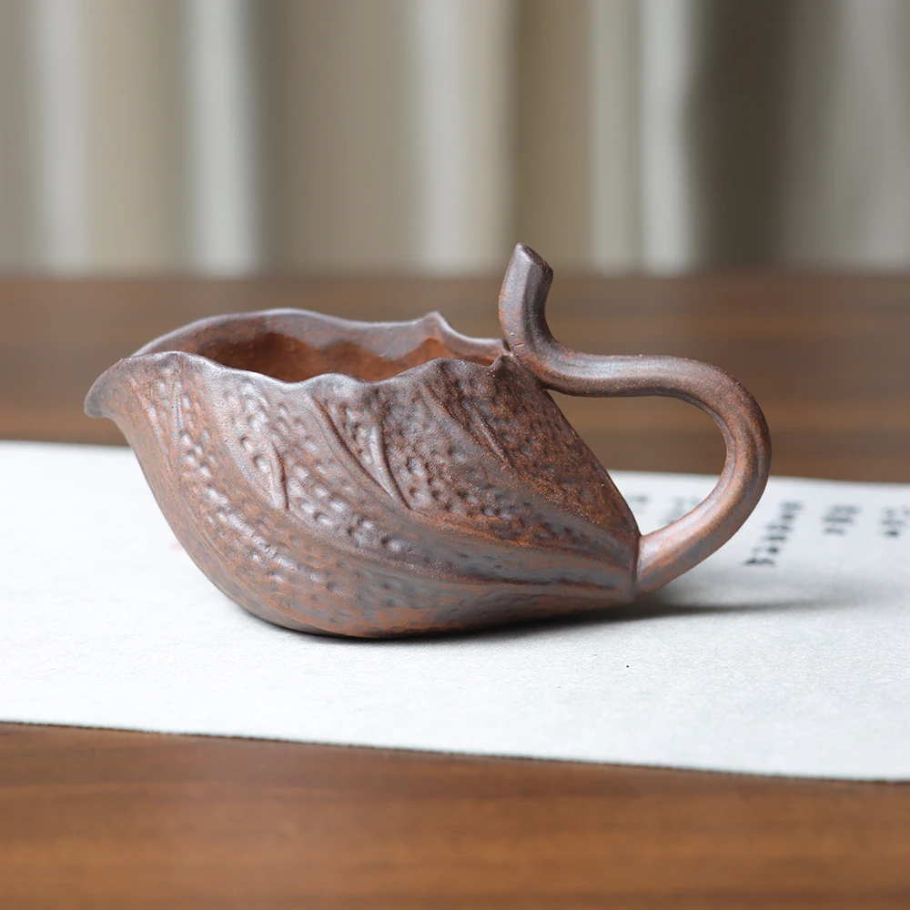 【老岩泥】粗陶花苞公道杯.1304.素慕堂中式公道杯分茶器