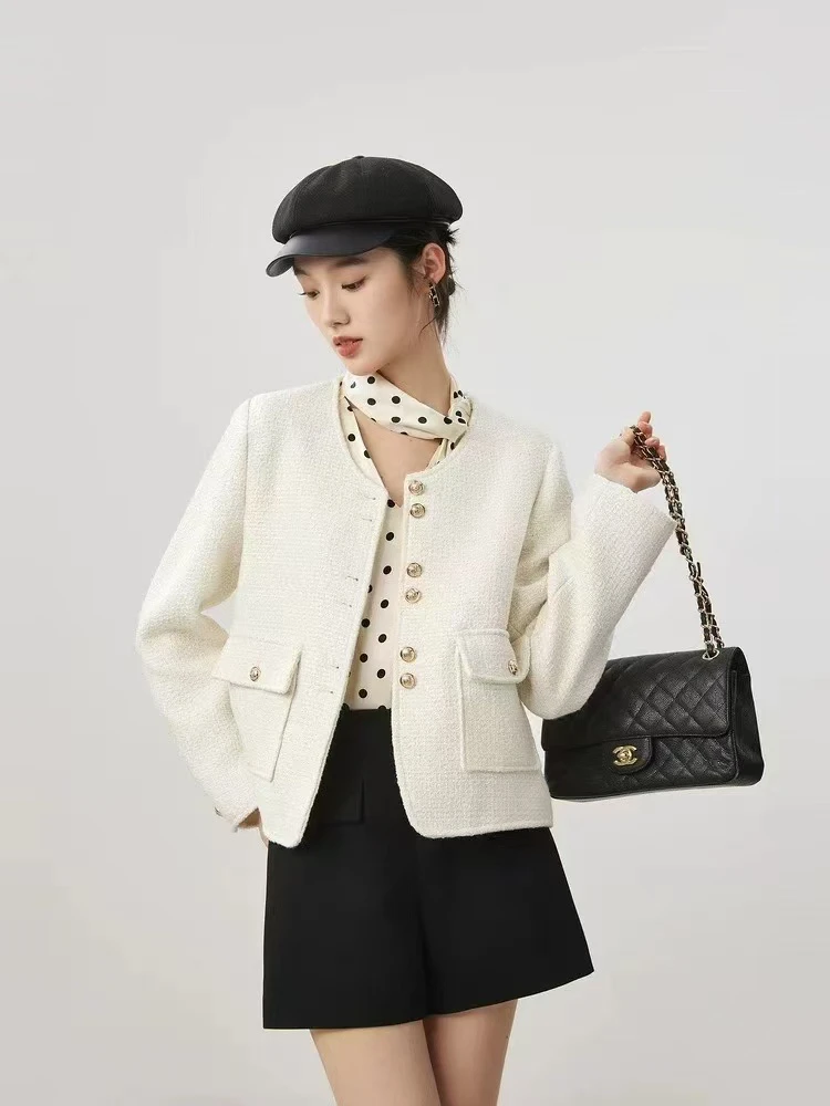 W25023小香风外套显瘦气质