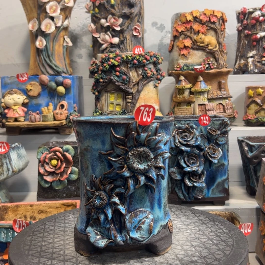 763 号陶然花器手工花盆