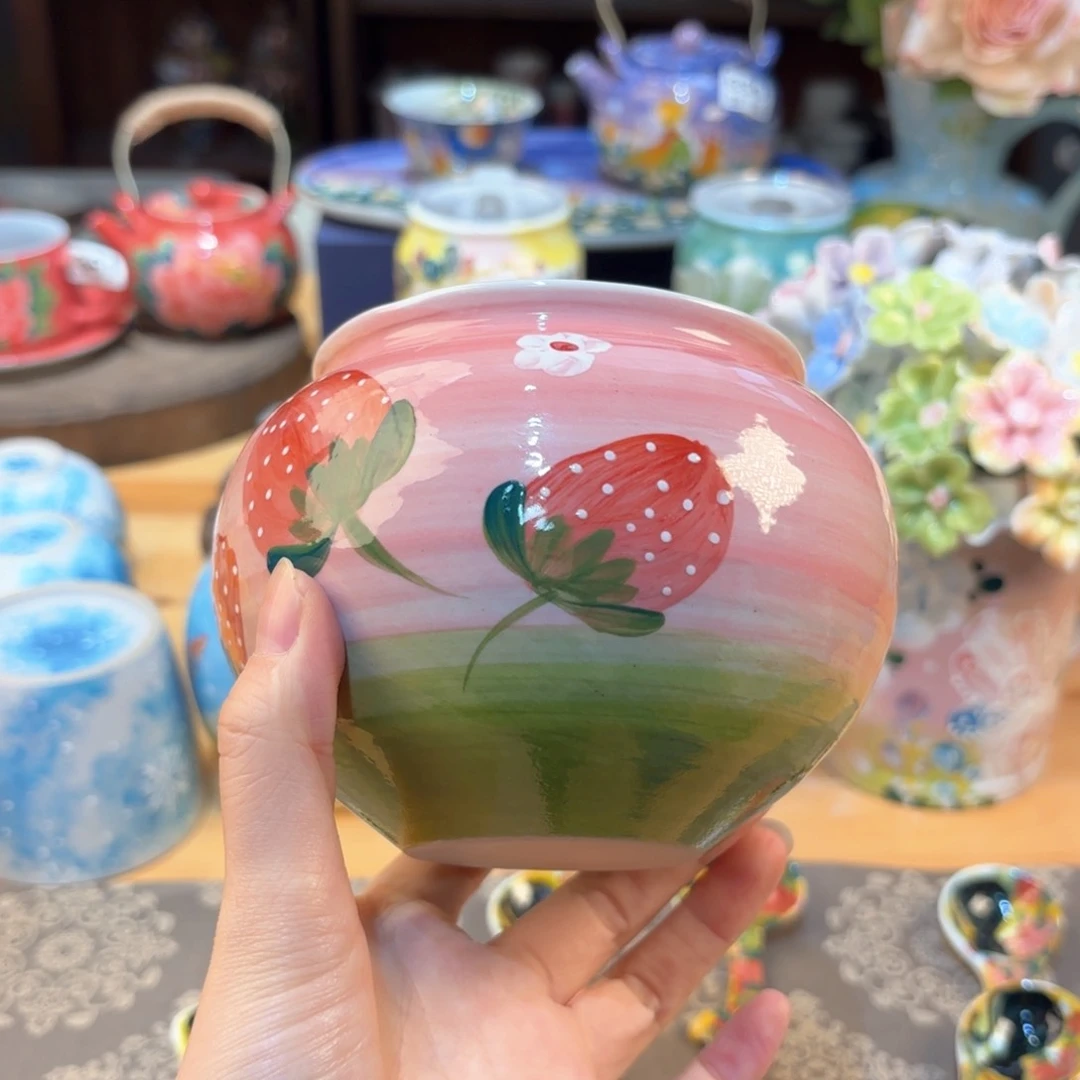 半****面景德镇手绘高温釉下彩陶瓷茶具