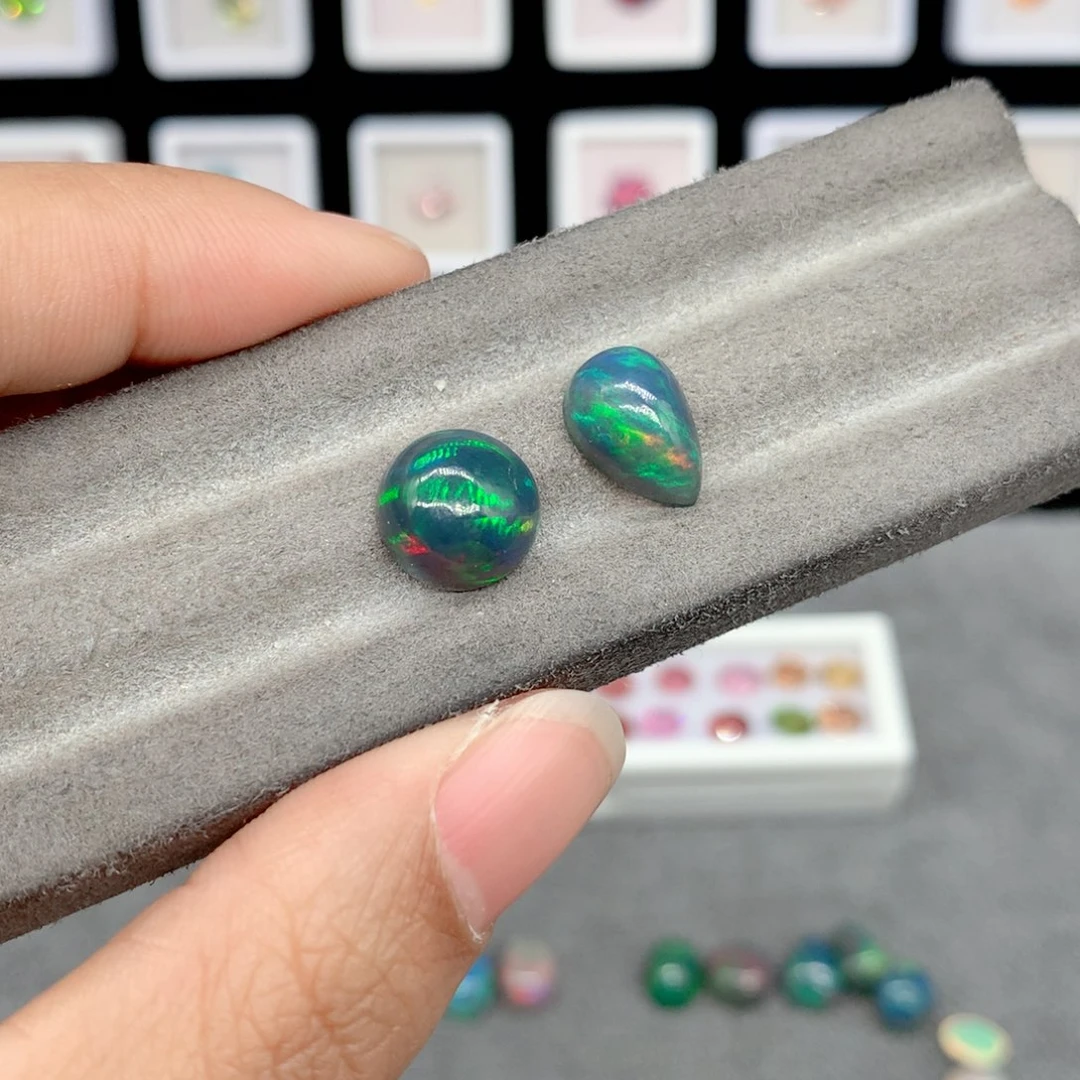 欧泊裸石未镶嵌来****猫黑