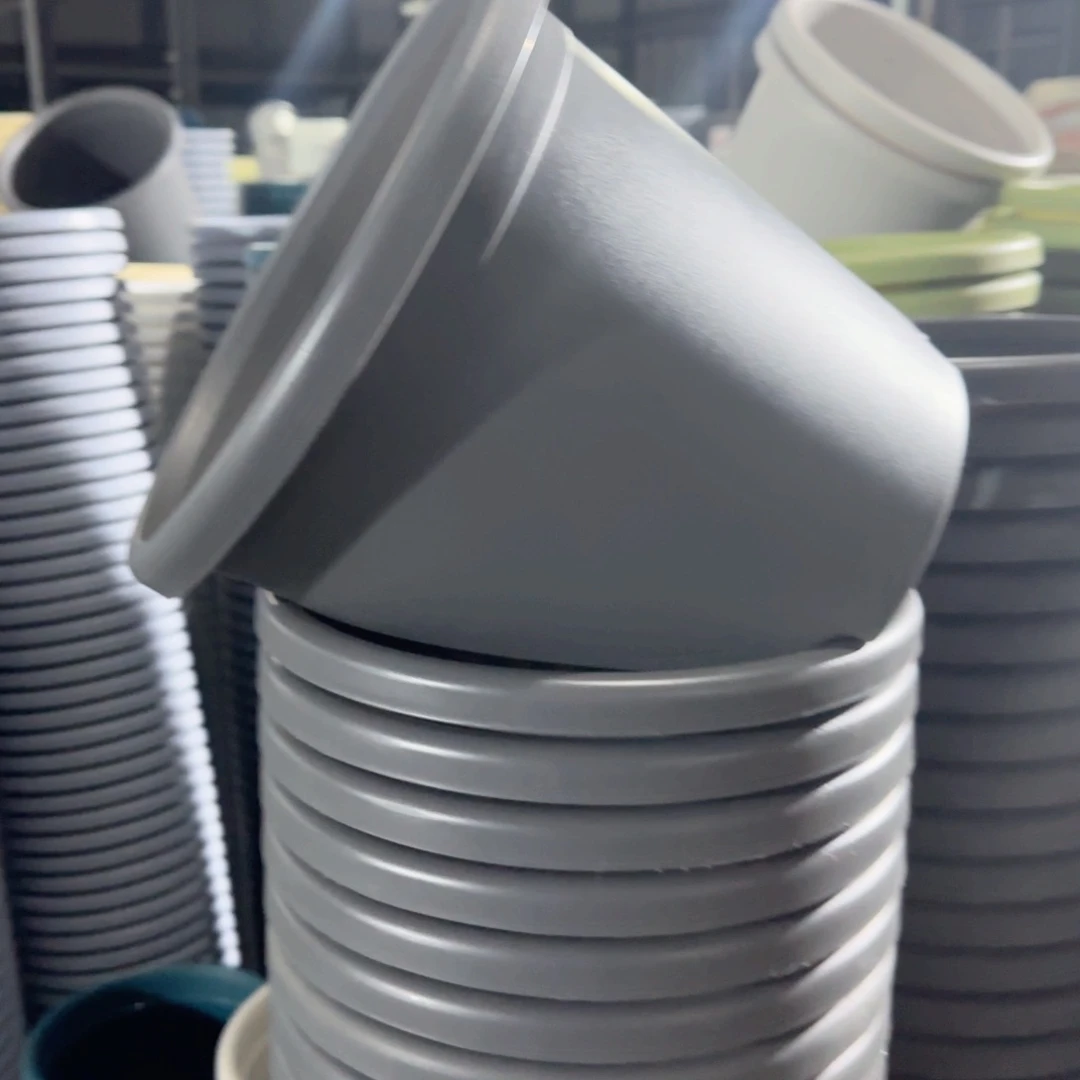 树脂四季盆4#无拖灰黑3