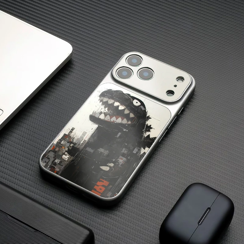 涂鸦哥斯拉适用iphone苹果17promax手机壳16/15套14/13磨砂12/11