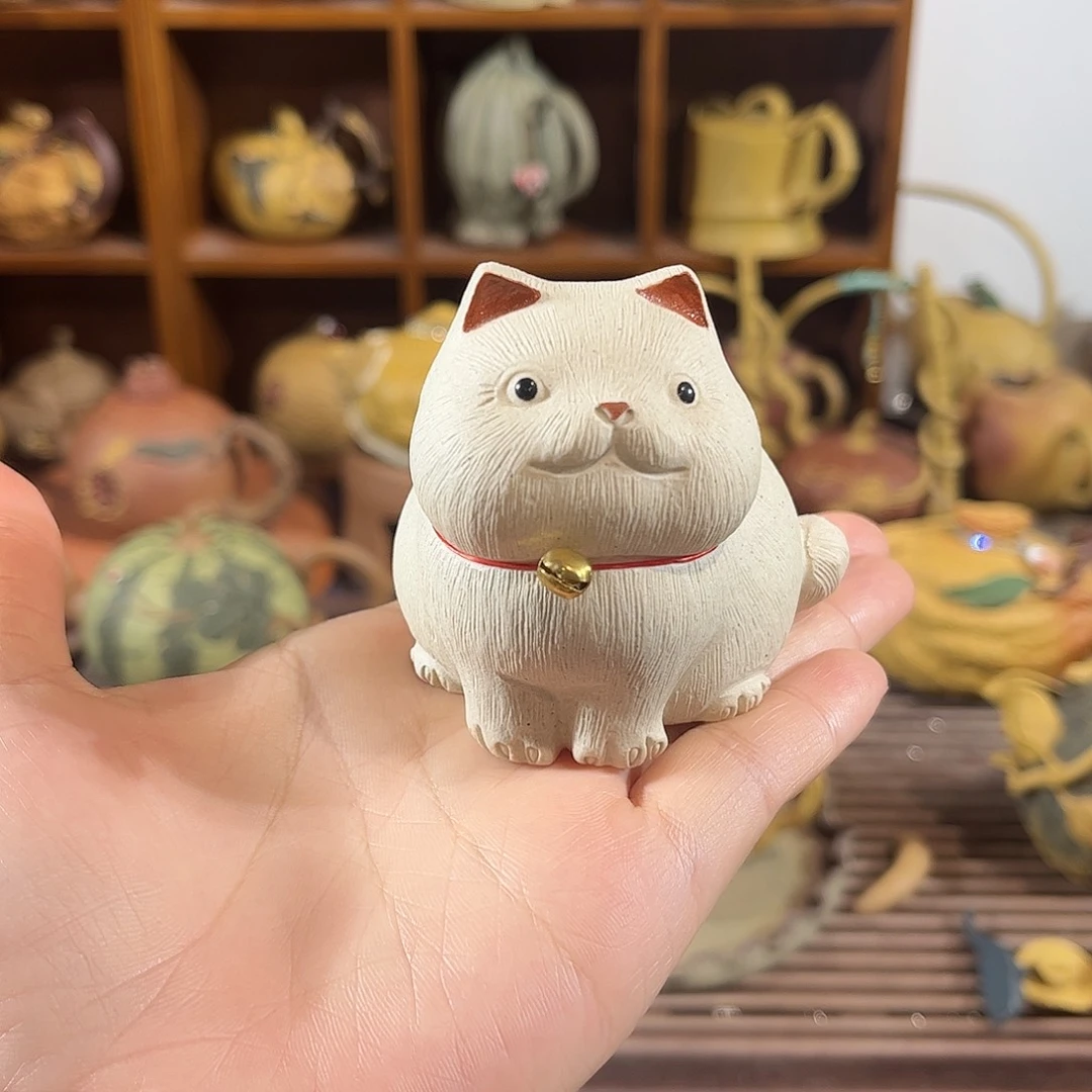 紫砂茶宠紫砂招财猫