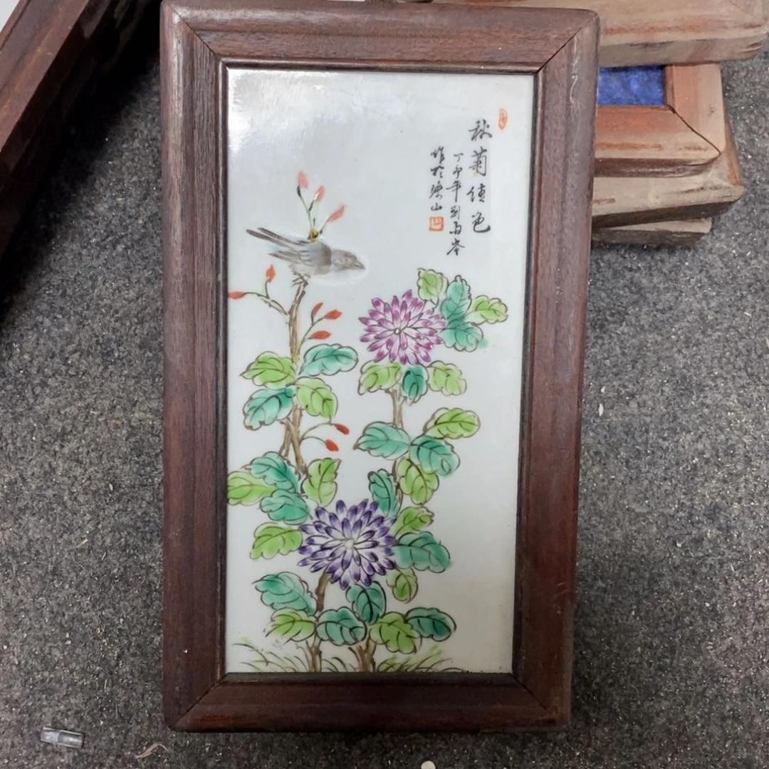 瓷片30*16 景德镇瓷板画柴窑烧制