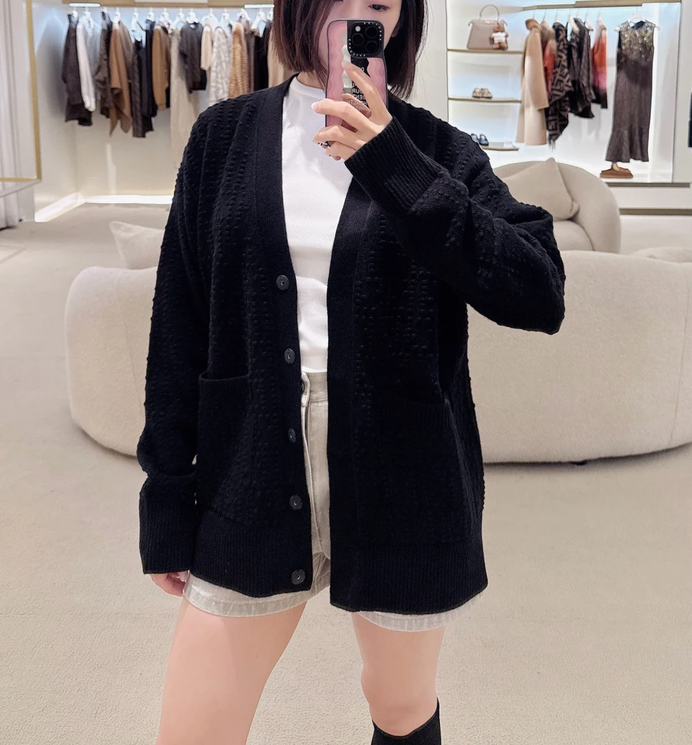 【长芯】25高级轻奢老钱风针织开衫外套YZ25W11060