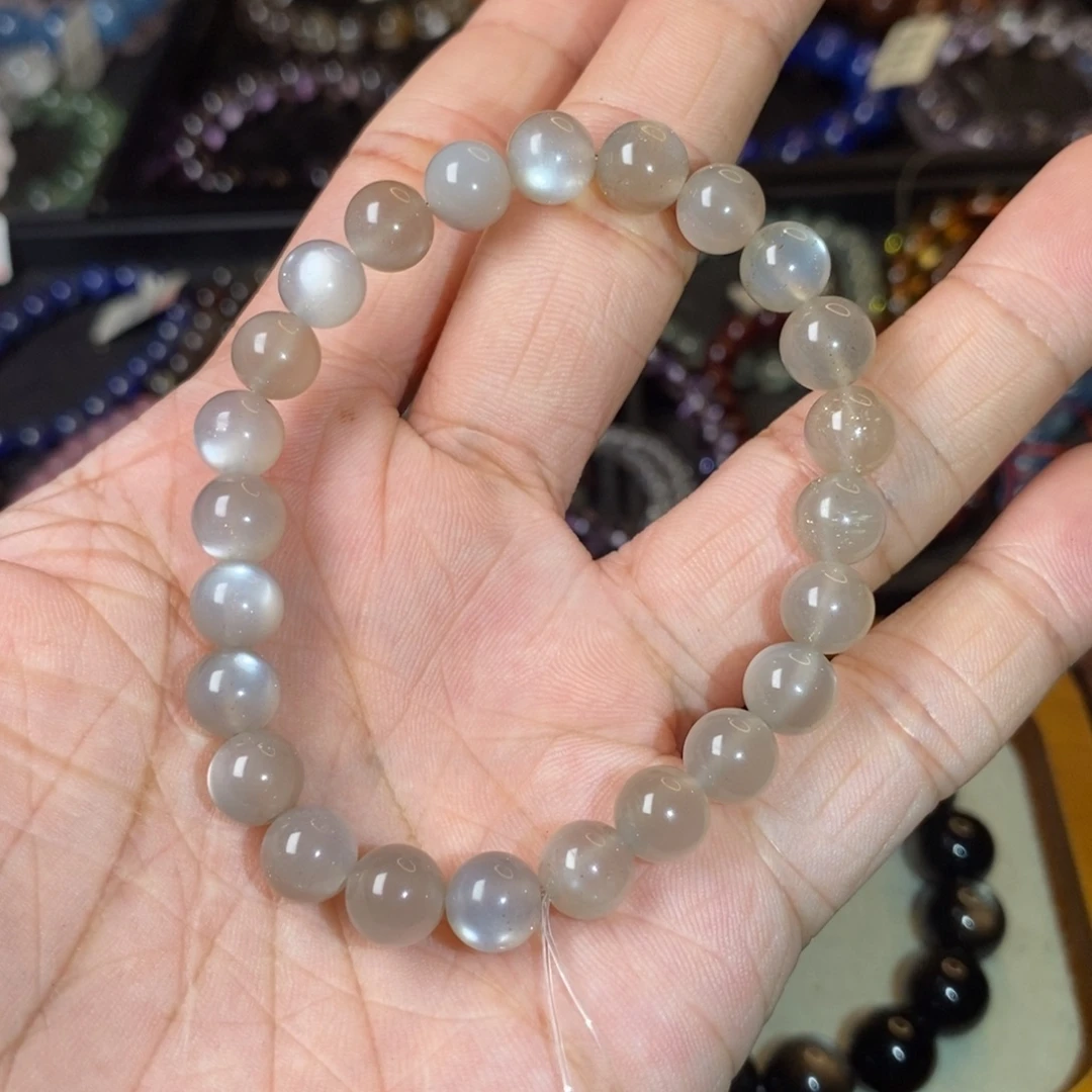 未镶嵌手链水晶银月光高品7.8mm