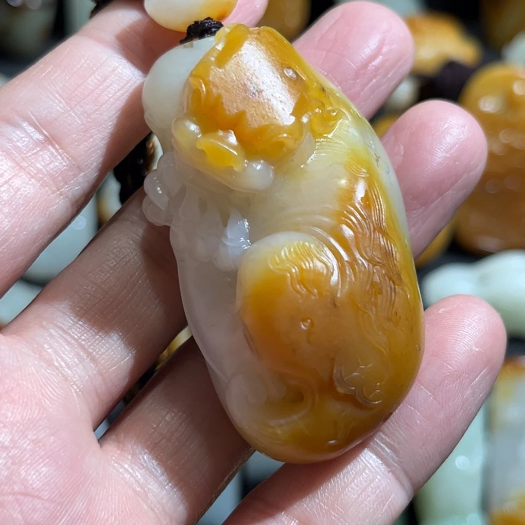 和田玉把件未镶嵌貔貅