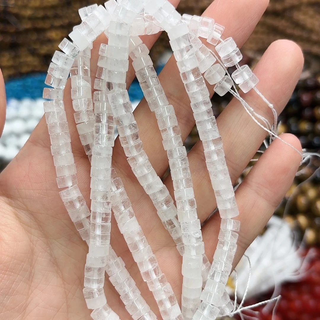 未镶嵌玛瑙/玉髓珠宝半成品3×6白水直切一条