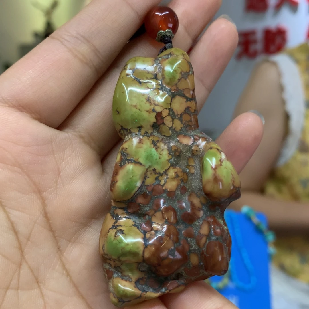 绿松石未镶嵌吊坠