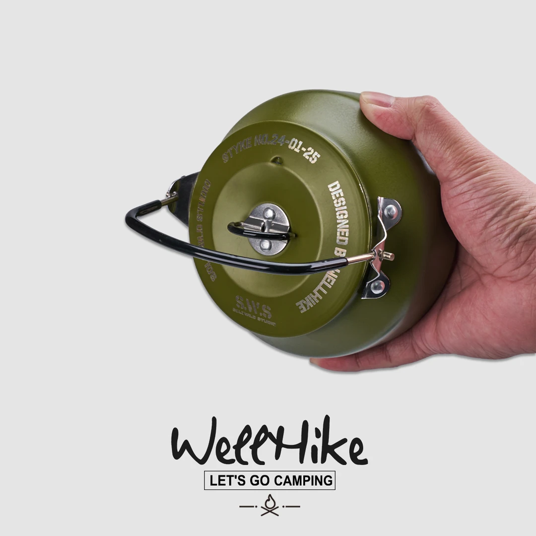 SWS户外烧水壶迷你0.8L solo徒步登山旅行战术露营便携咖啡煮茶壶