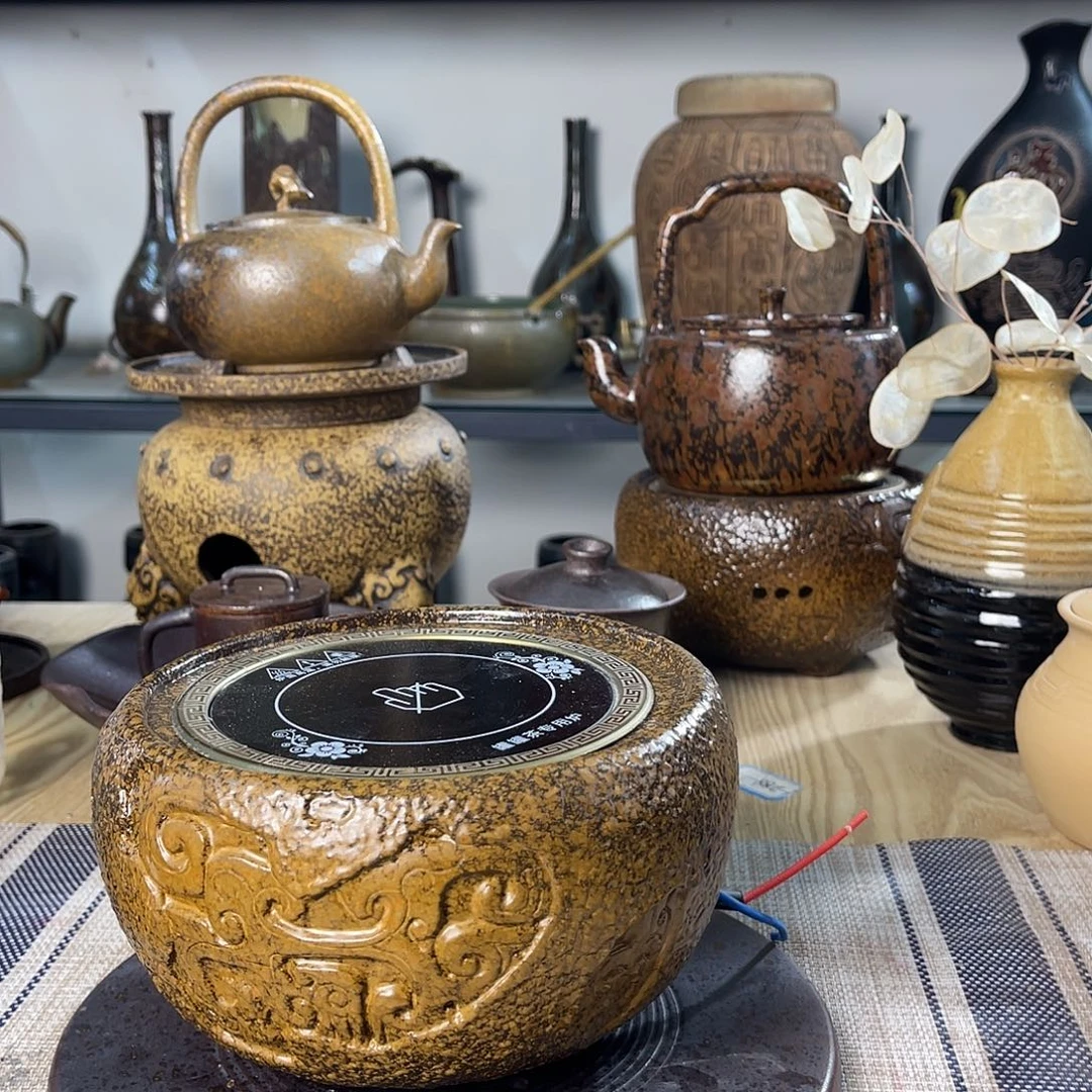 小***牛碟紫砂粗陶实用茶炉
