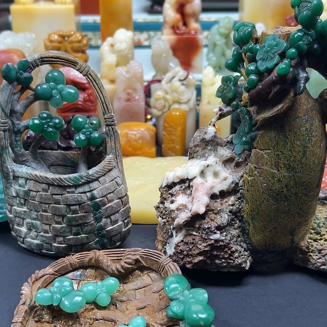 笑***彦寿山石印章雕刻工艺