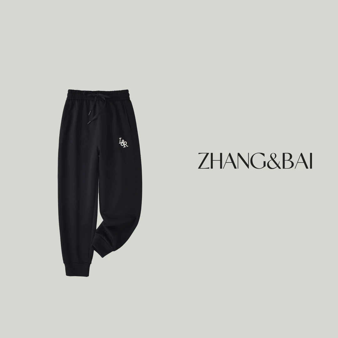 诗妮歌【刺绣卫裤】休闲主义~韩系简约刺绣休闲舒适卫裤