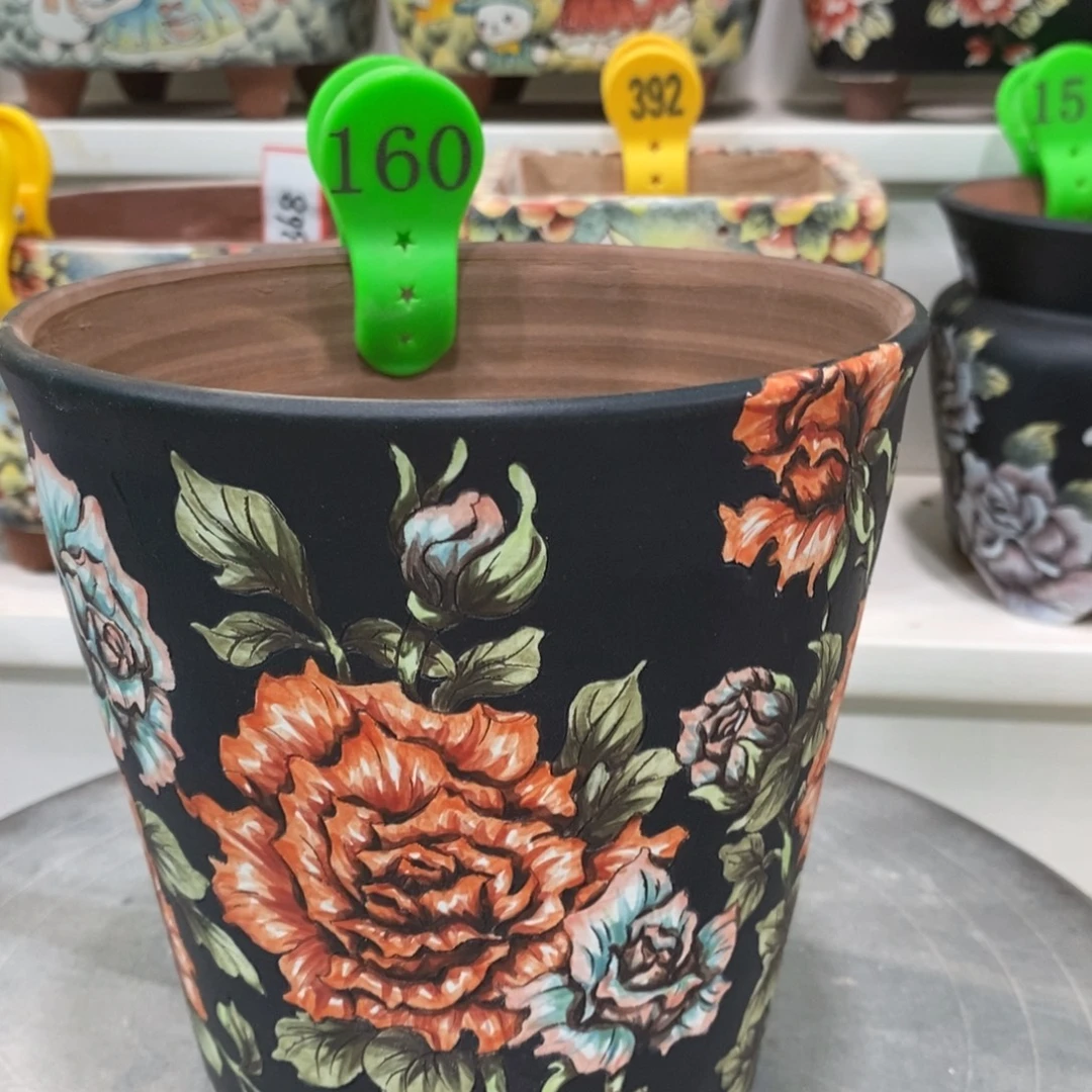 a***人花盆紫砂水晶花盆160瑕疵