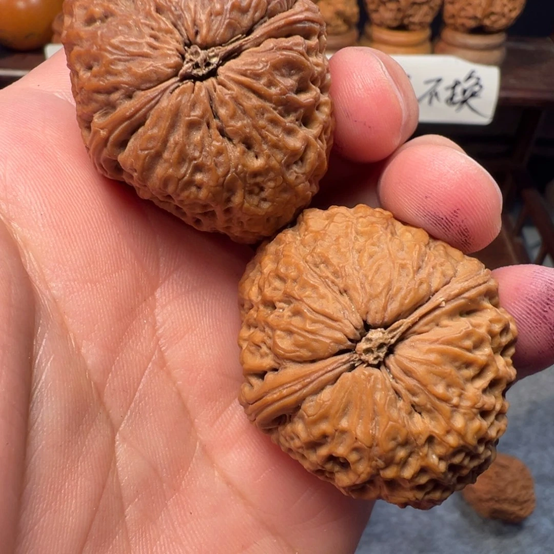 吊坠文玩核桃蚂蚁纹铁狮子40mm