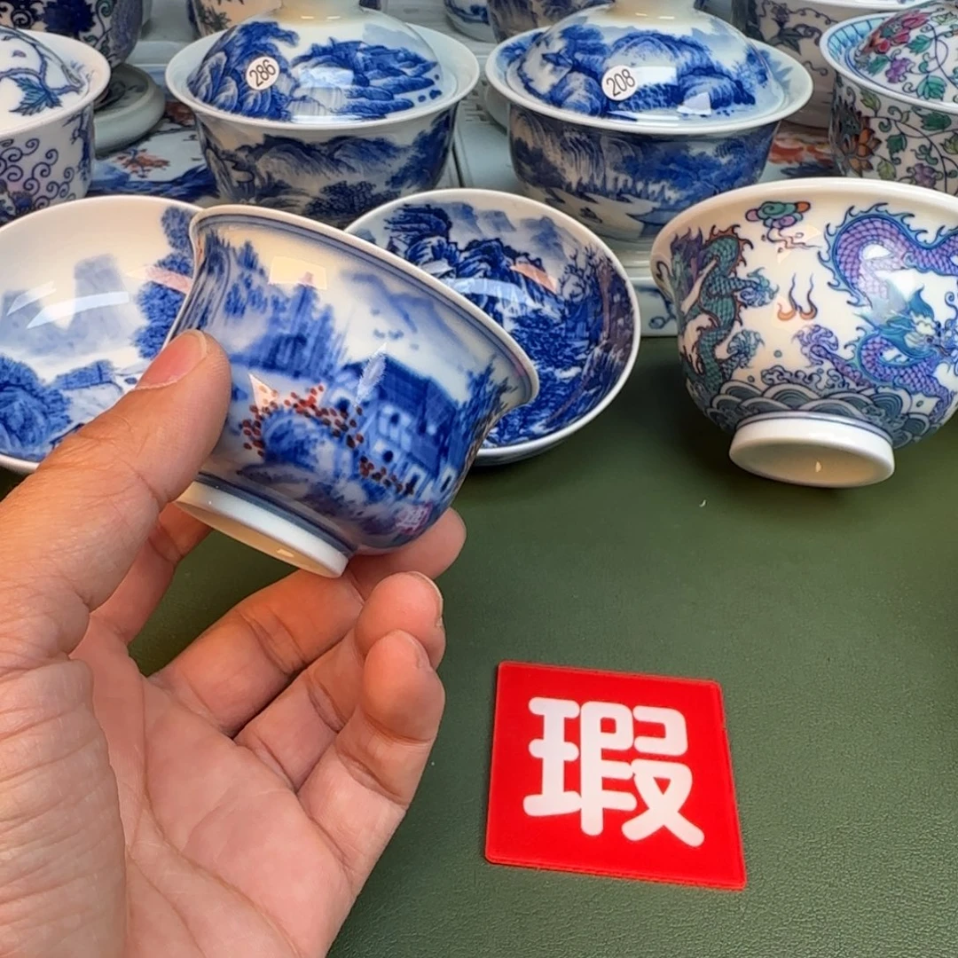 纯手工纯手绘茶具石头开片234