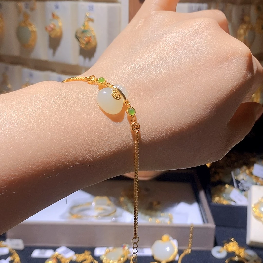 和田玉银S925镶嵌颈饰